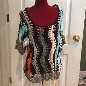 Embroidery top; only been worn 1X; like new; no snags/loose threads